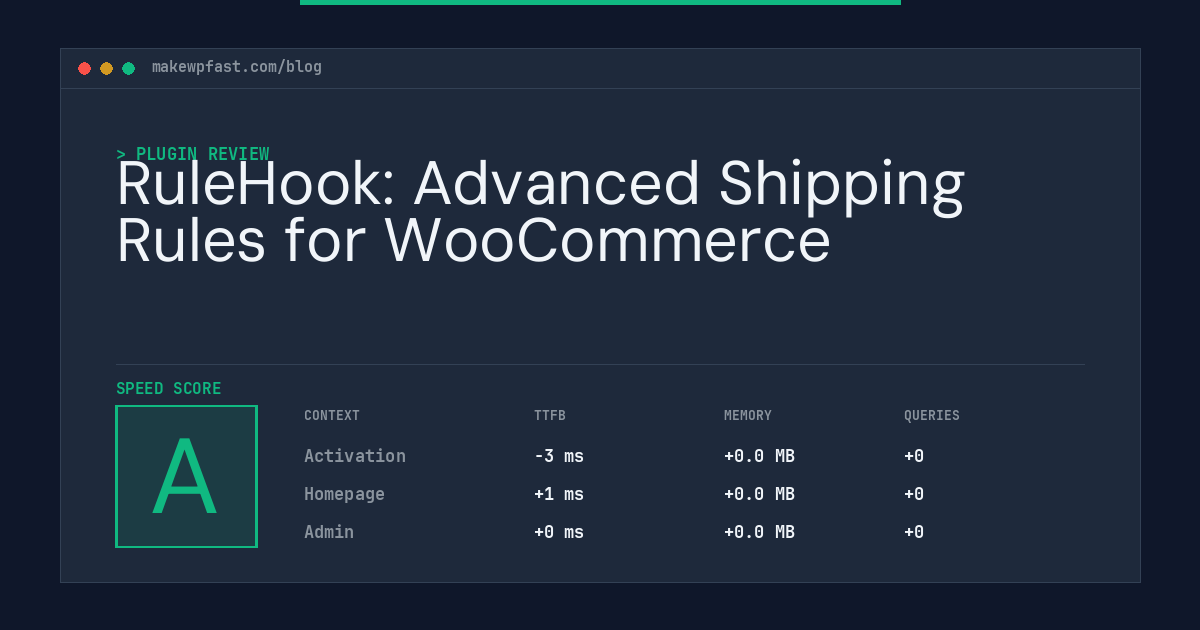 RuleHook: Advanced Shipping Rules for WooCommerce - MakeWPFast