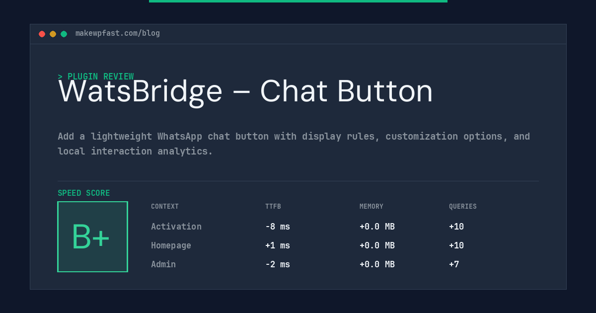 WatsBridge – Chat Button - MakeWPFast