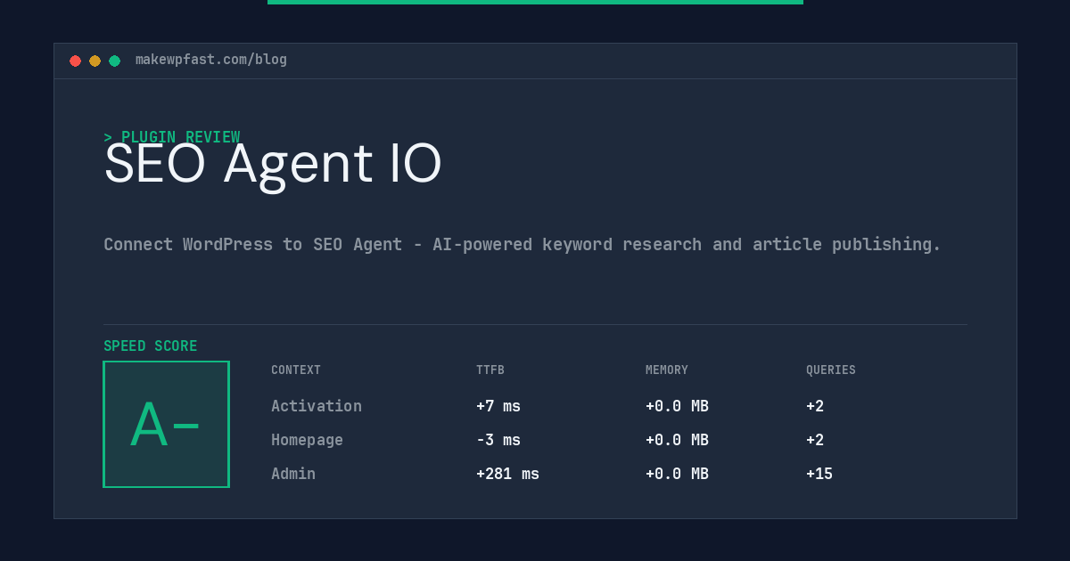 SEO Agent IO - MakeWPFast