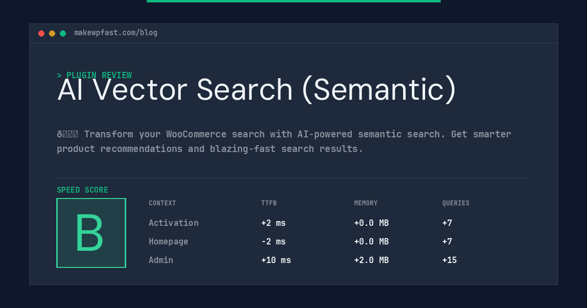 AI Vector Search (Semantic) - MakeWPFast