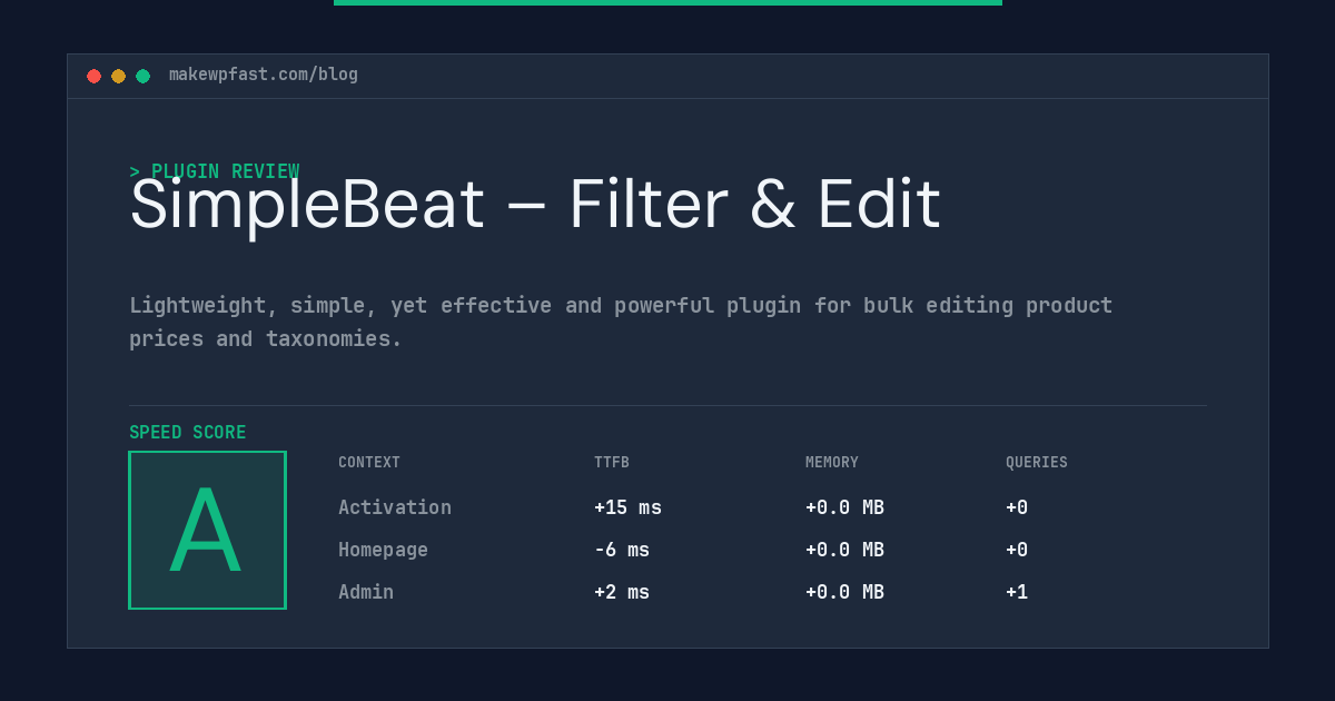 SimpleBeat – Filter & Edit - MakeWPFast