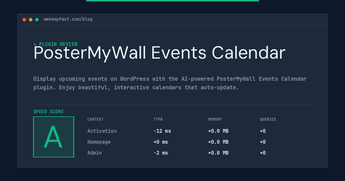 PosterMyWall Events Calendar - MakeWPFast