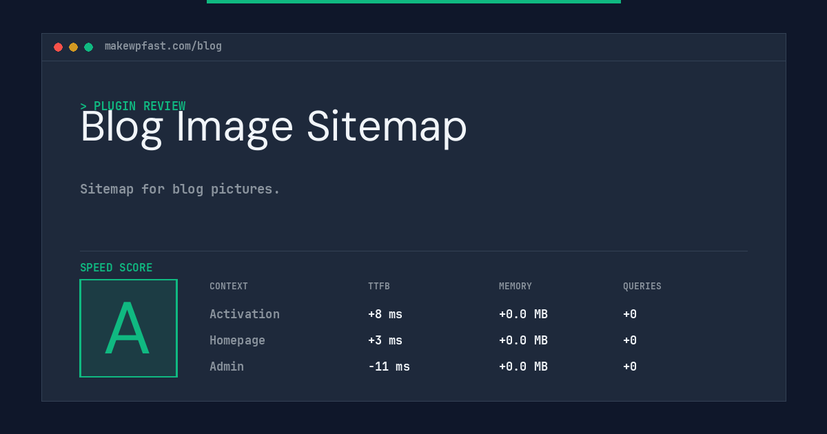 Blog Image Sitemap - MakeWPFast