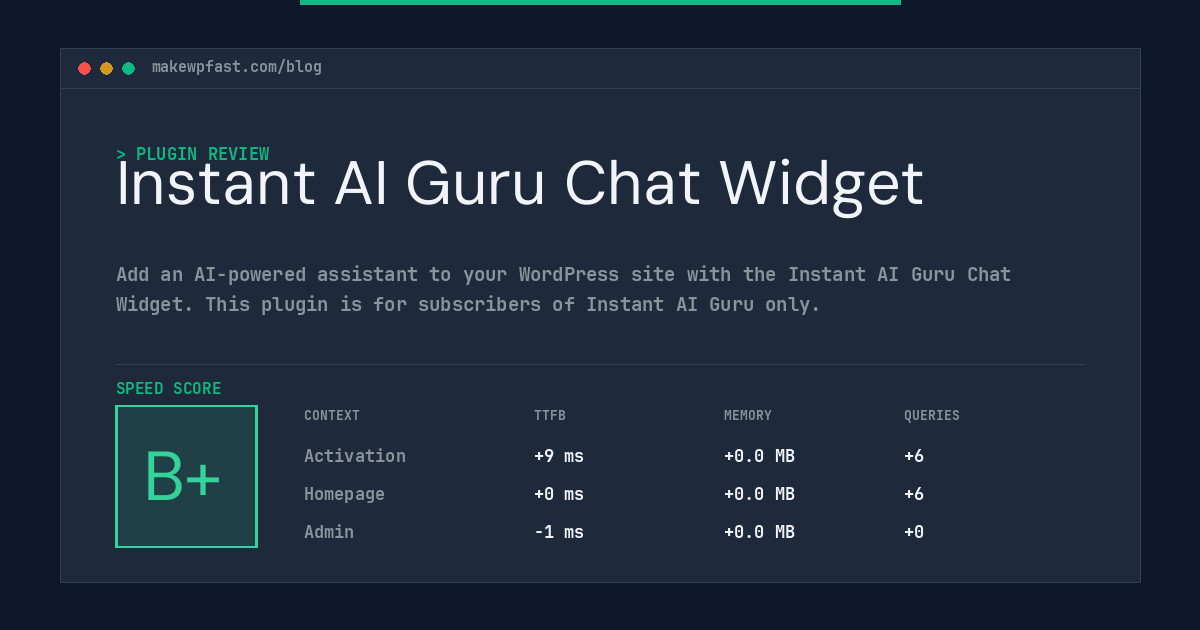 Instant AI Guru Chat Widget - MakeWPFast