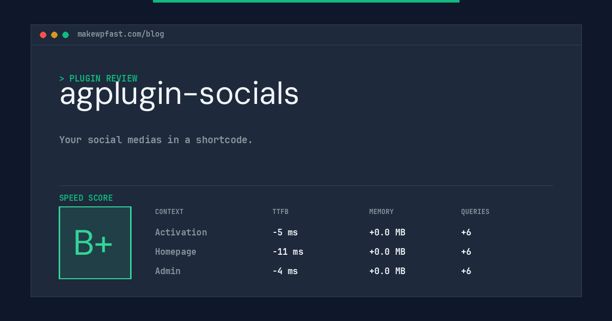 agplugin-socials - MakeWPFast