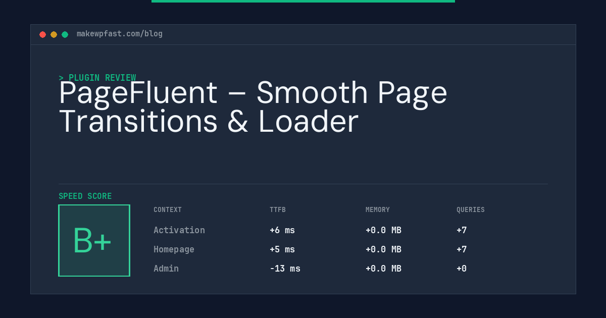 PageFluent – Smooth Page Transitions & Loader - MakeWPFast