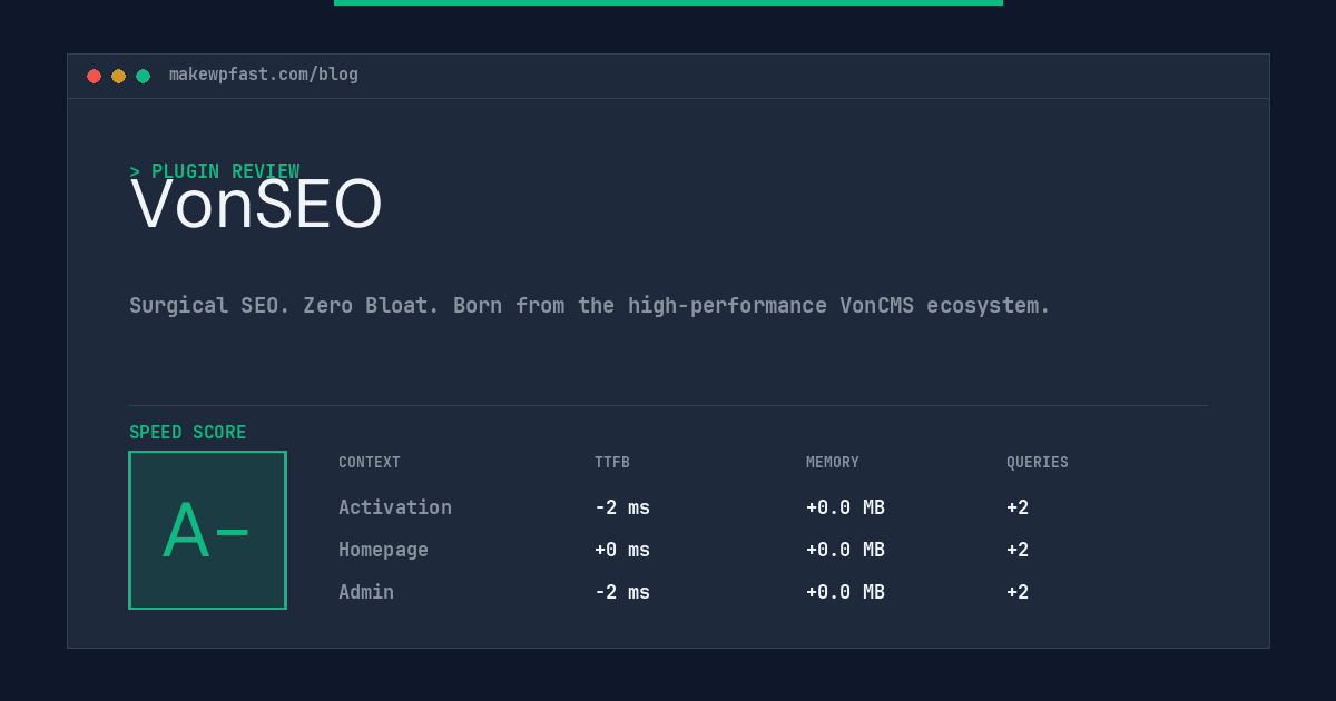 VonSEO - MakeWPFast
