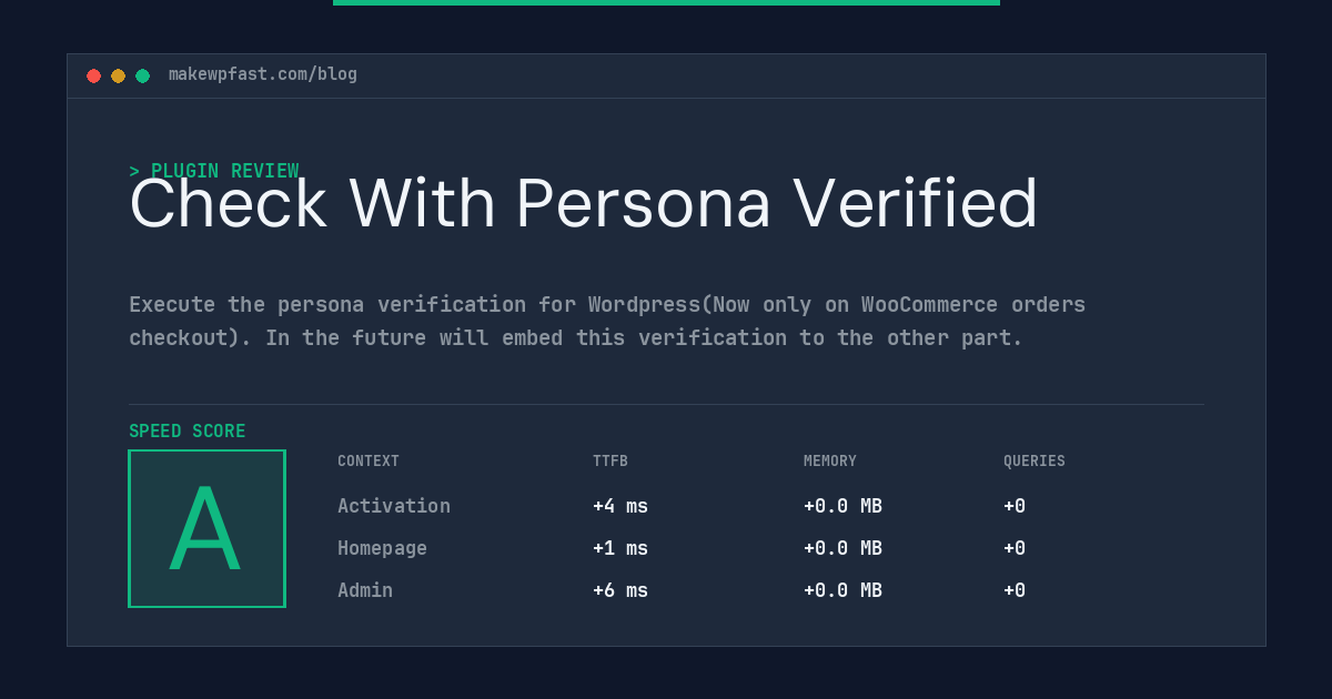 Check With Persona Verified - MakeWPFast