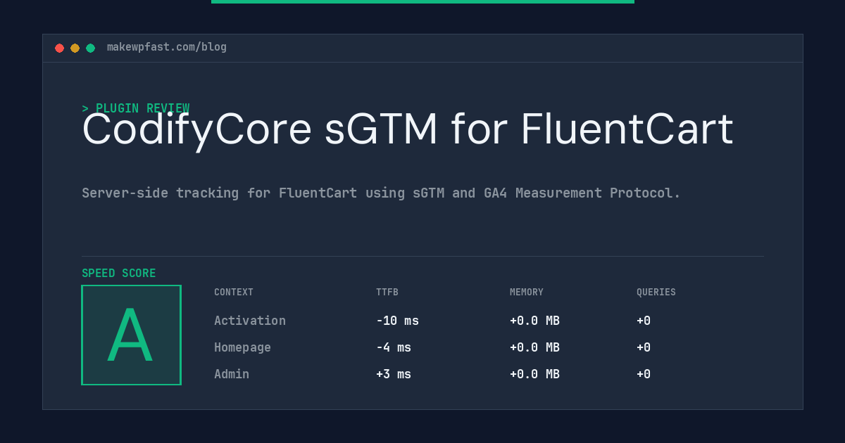 CodifyCore sGTM for FluentCart - MakeWPFast