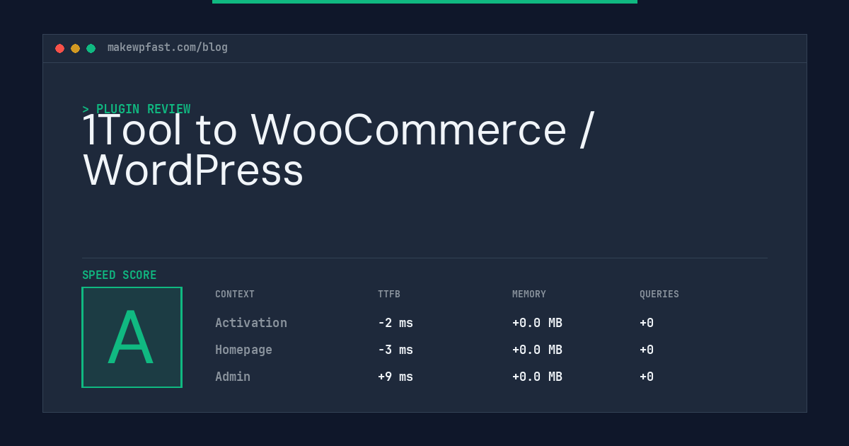 1Tool to WooCommerce / WordPress - MakeWPFast