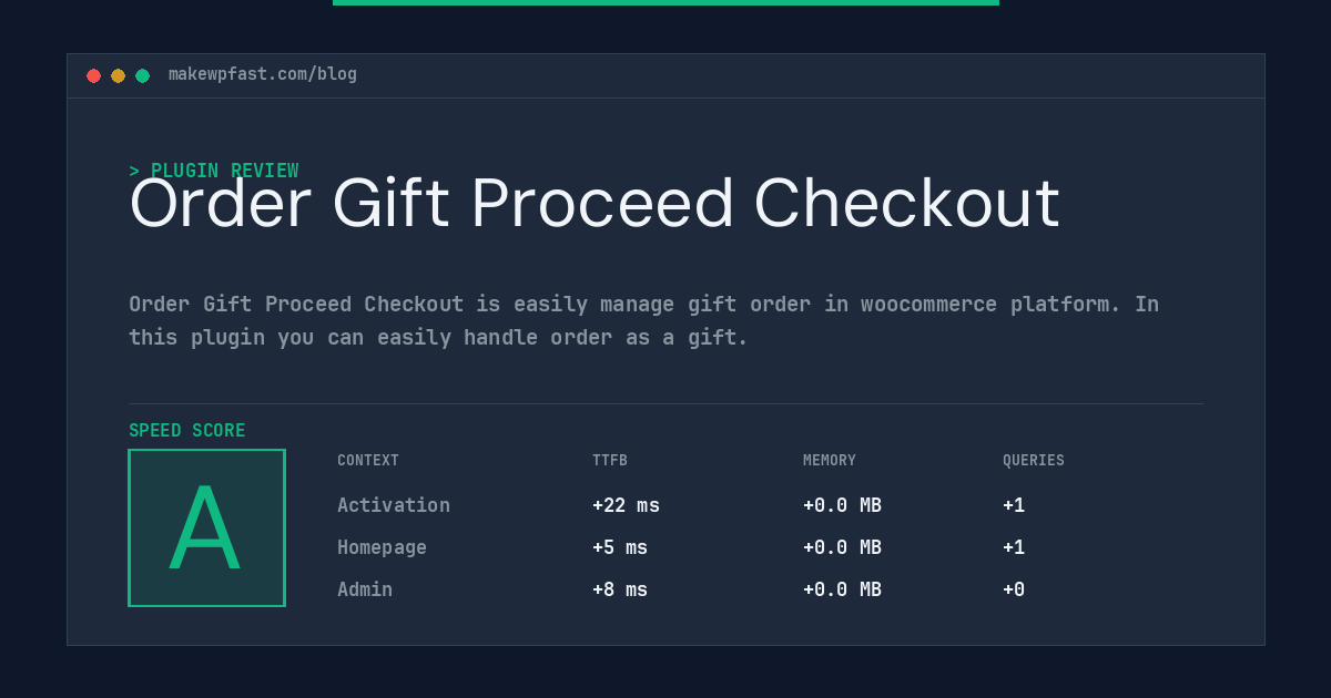 Order Gift Proceed Checkout - MakeWPFast