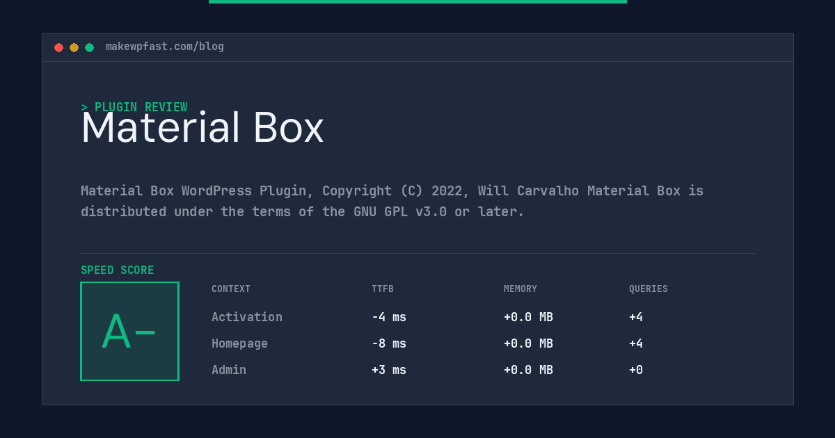 Material Box - MakeWPFast