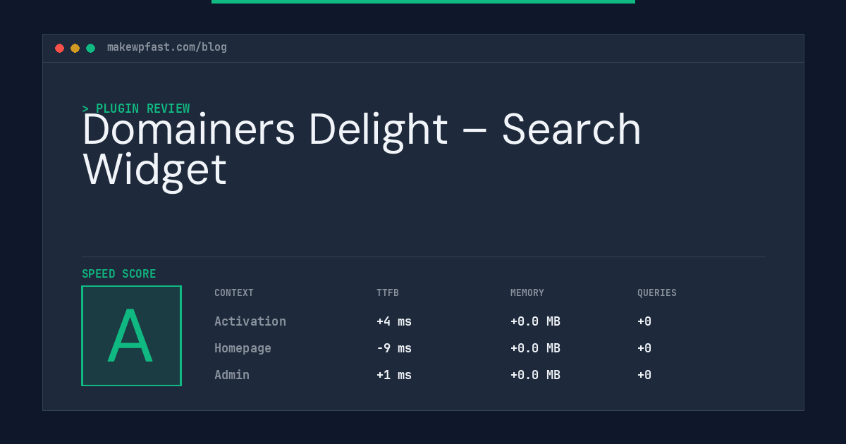 Domainers Delight – Search Widget - MakeWPFast