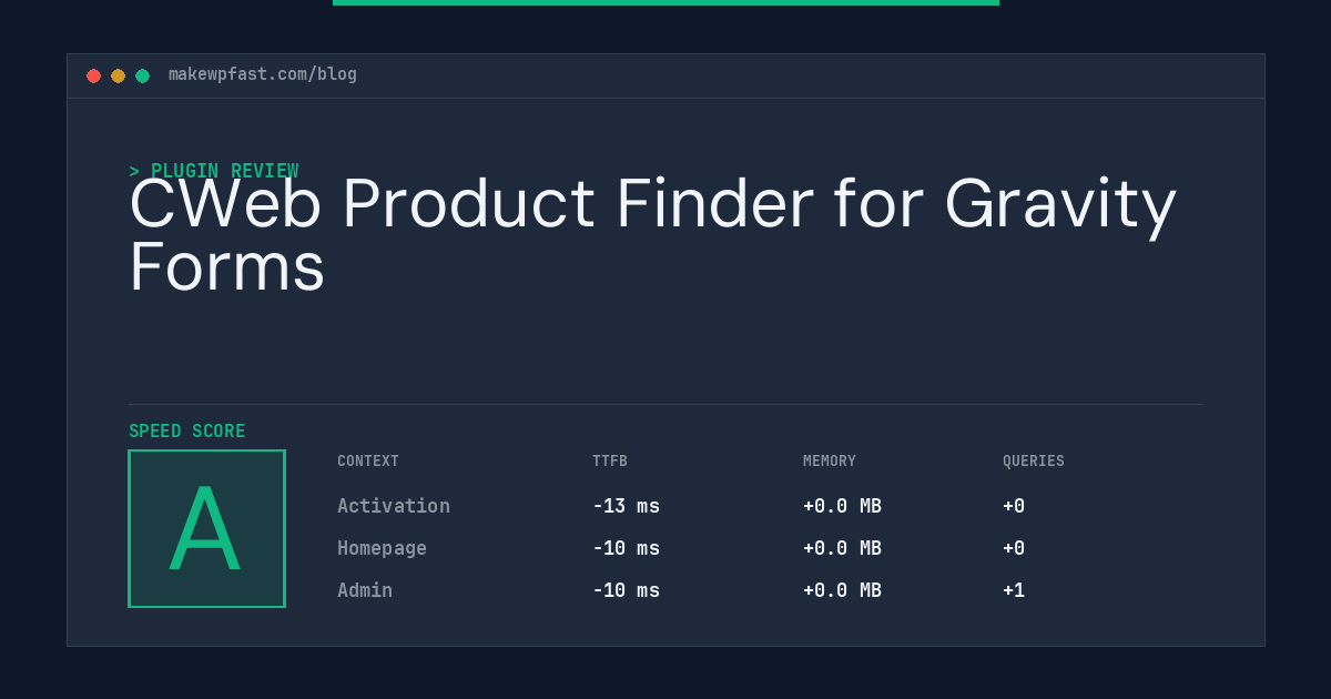 CWeb Product Finder for Gravity Forms - MakeWPFast