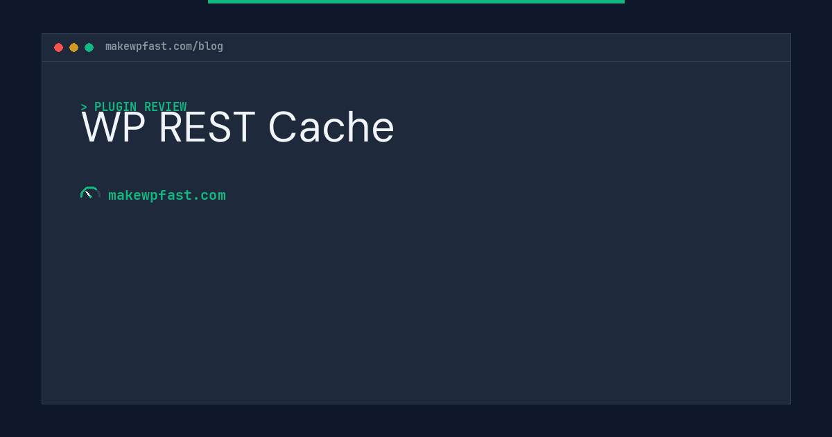 WP REST Cache - MakeWPFast