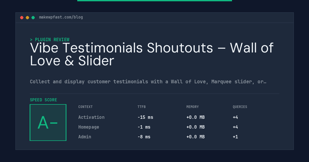 Vibe Testimonials Shoutouts – Wall of Love & Slider - MakeWPFast