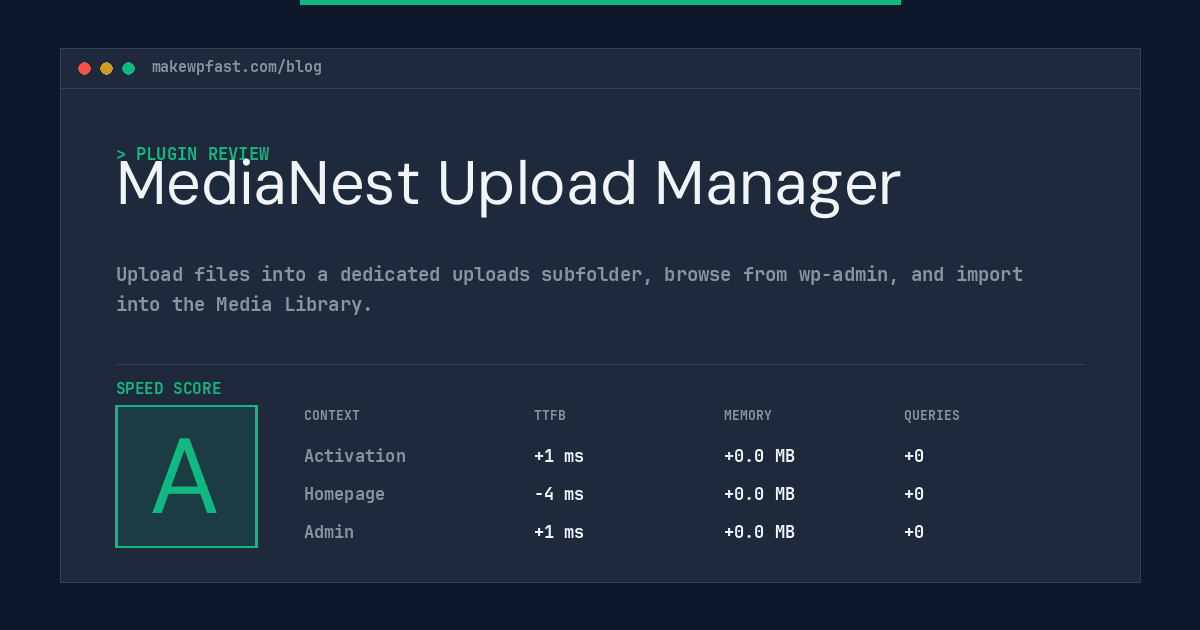 MediaNest Upload Manager - MakeWPFast