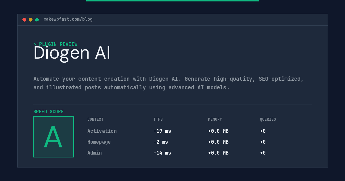 Diogen AI - MakeWPFast