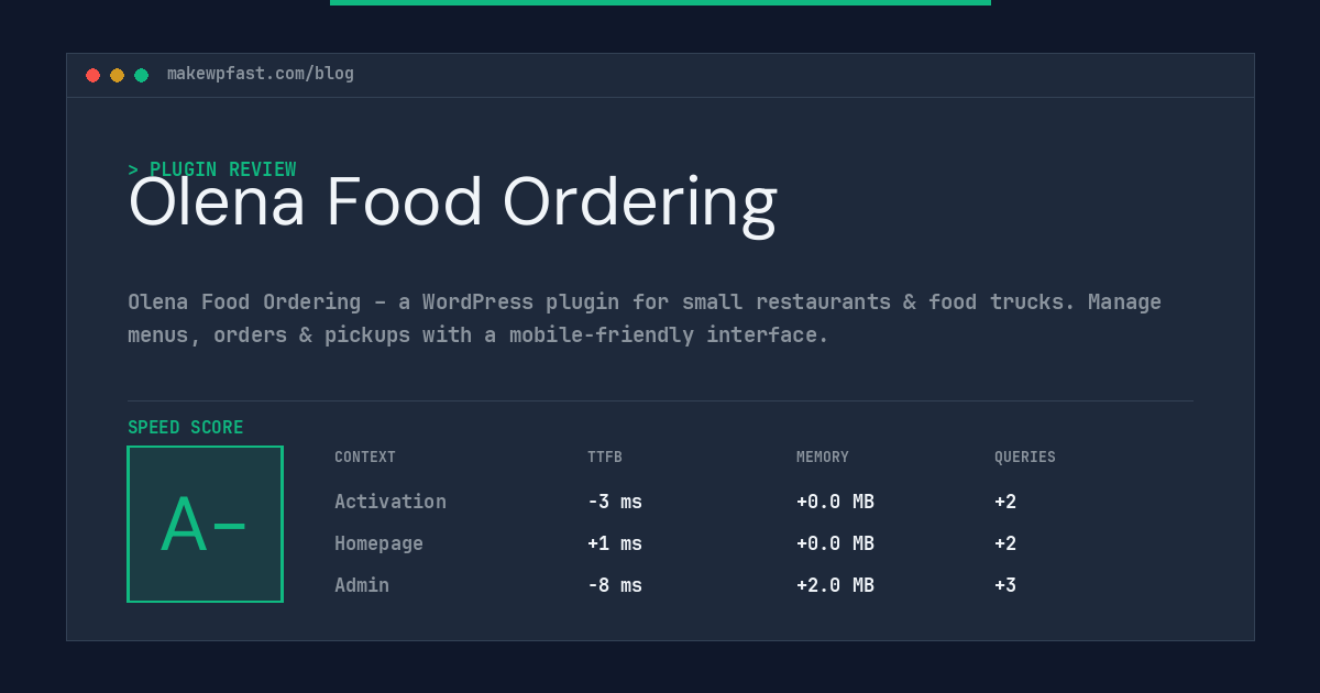 Olena Food Ordering - MakeWPFast