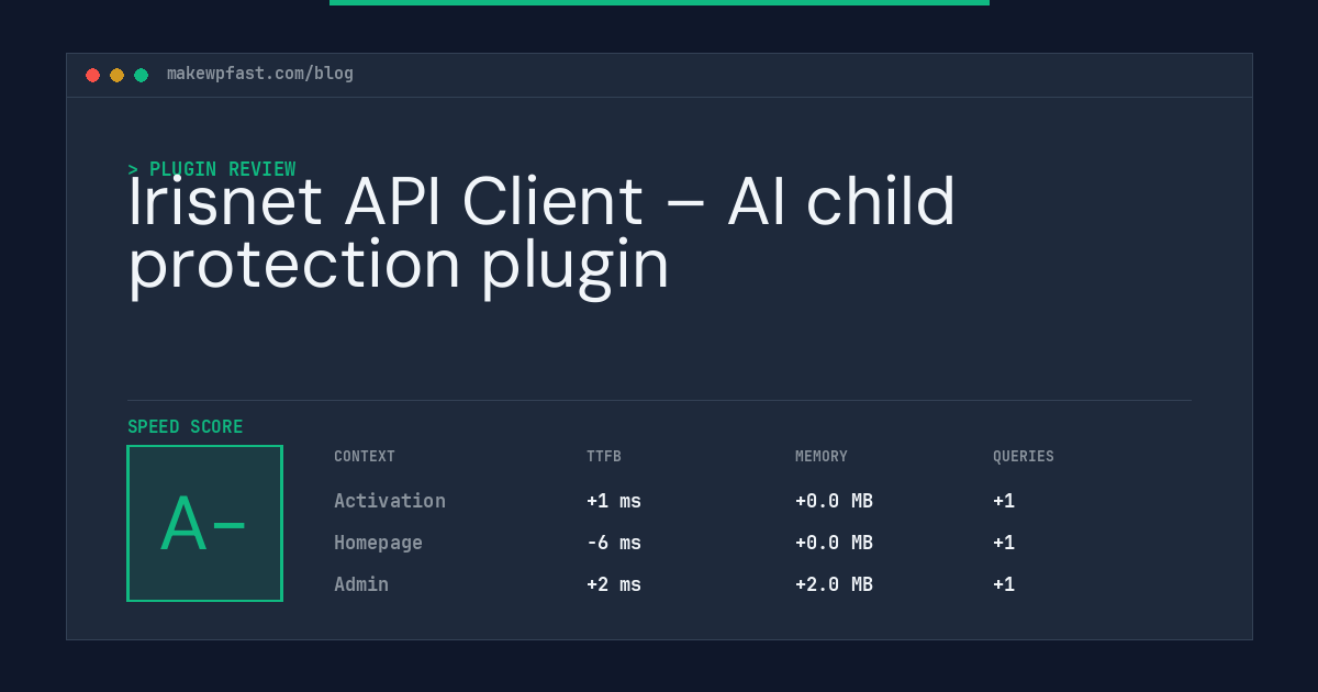 Irisnet API Client – AI child protection plugin - MakeWPFast