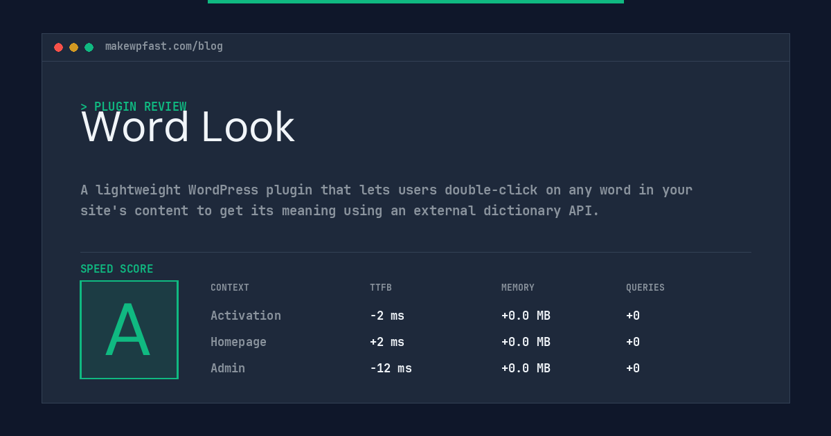 Word Look - MakeWPFast