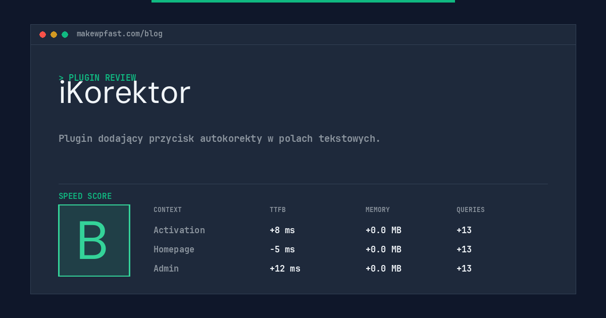 iKorektor - MakeWPFast