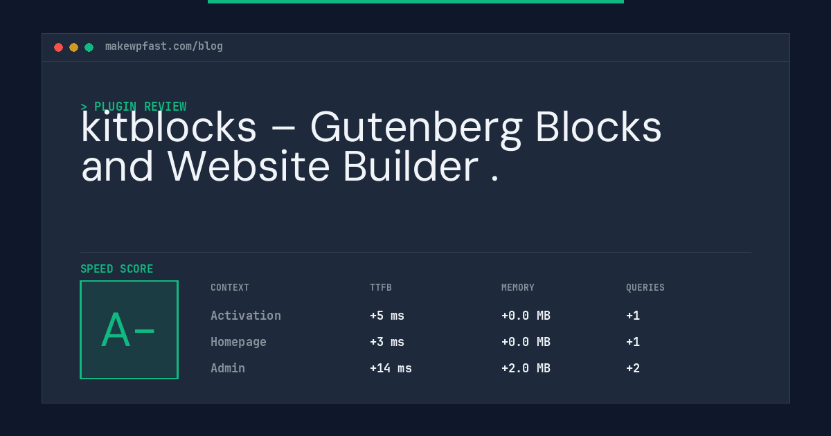 kitblocks – Gutenberg Blocks and Website Builder . - MakeWPFast