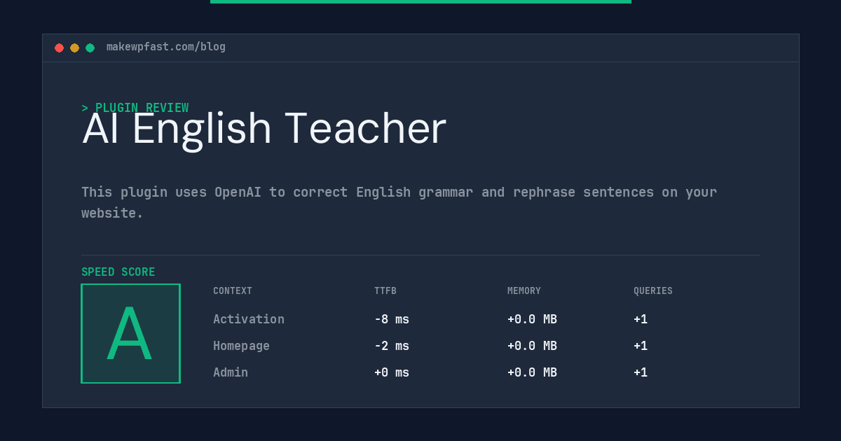 AI English Teacher - MakeWPFast