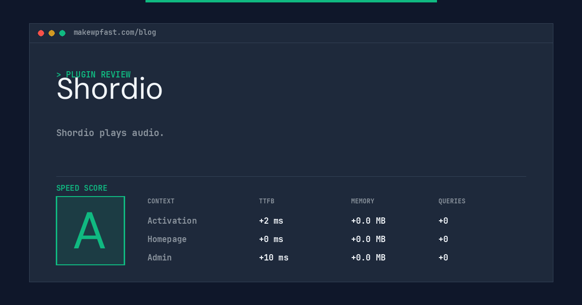 Shordio - MakeWPFast