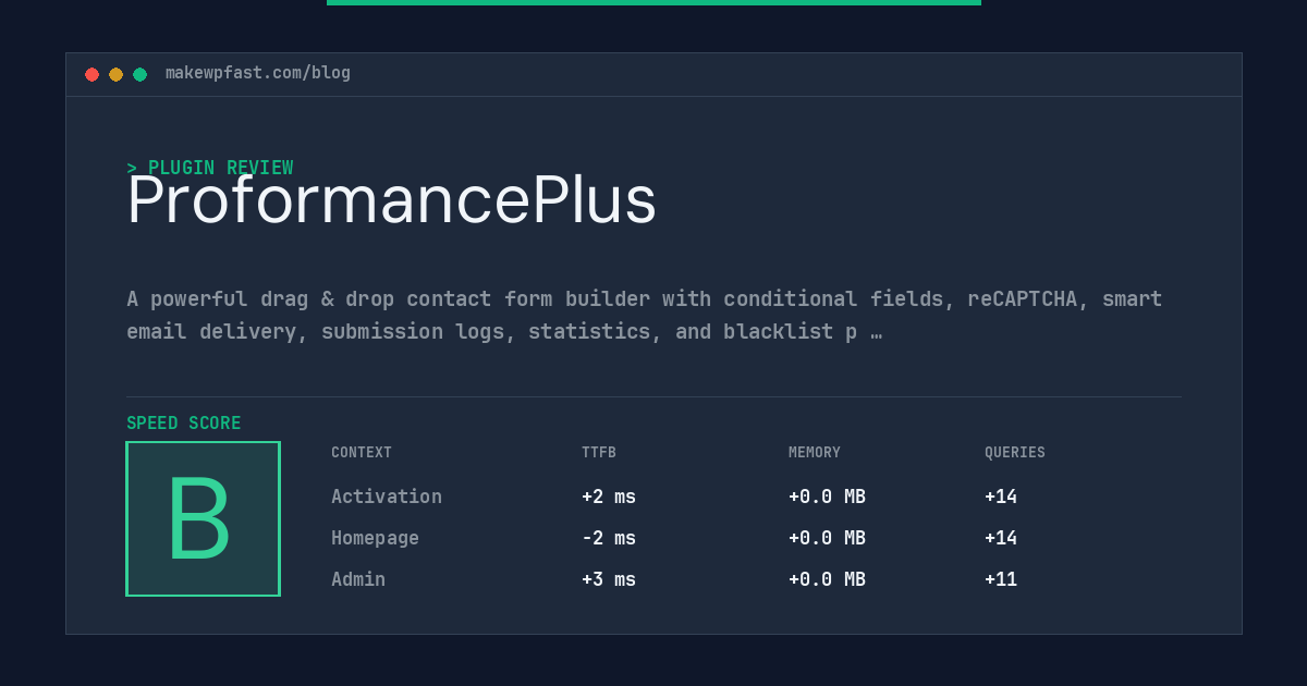 ProformancePlus - MakeWPFast