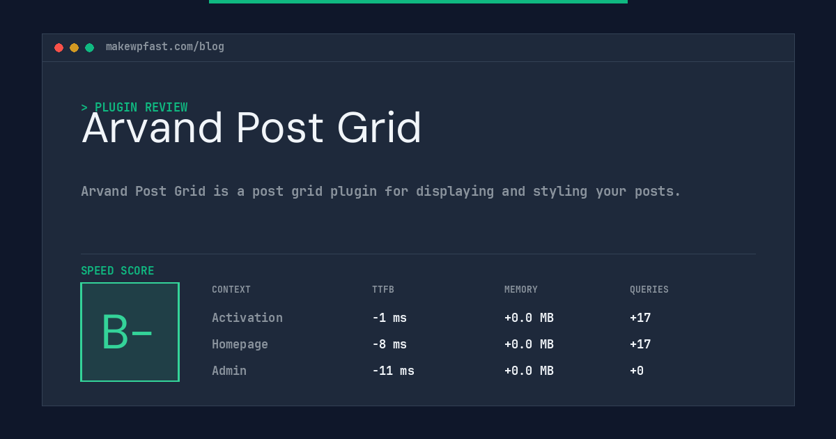 Arvand Post Grid - MakeWPFast