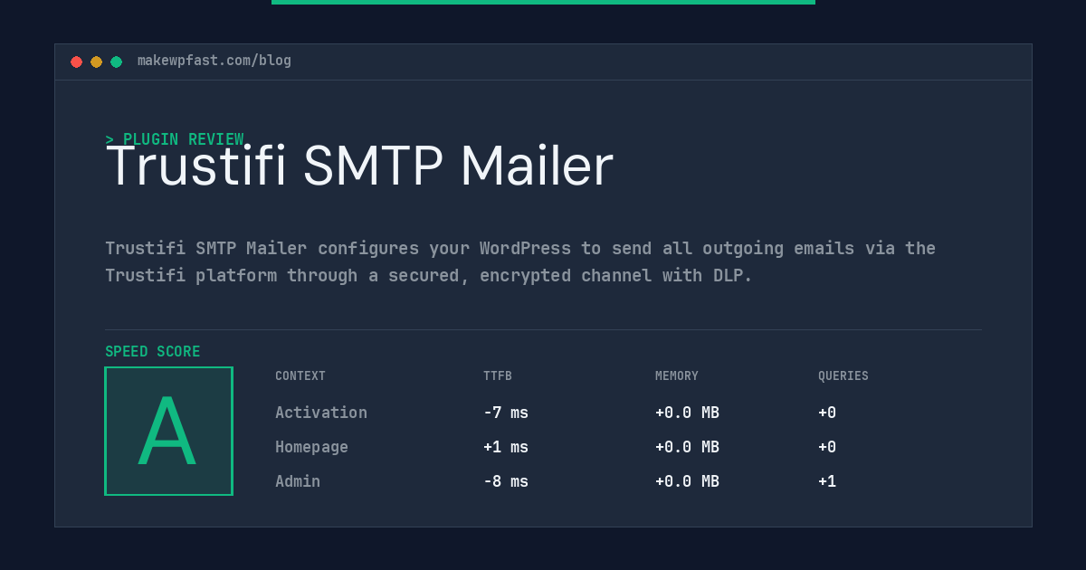 Trustifi SMTP Mailer - MakeWPFast