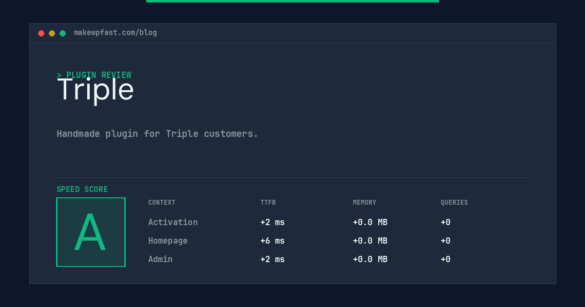 Triple - MakeWPFast