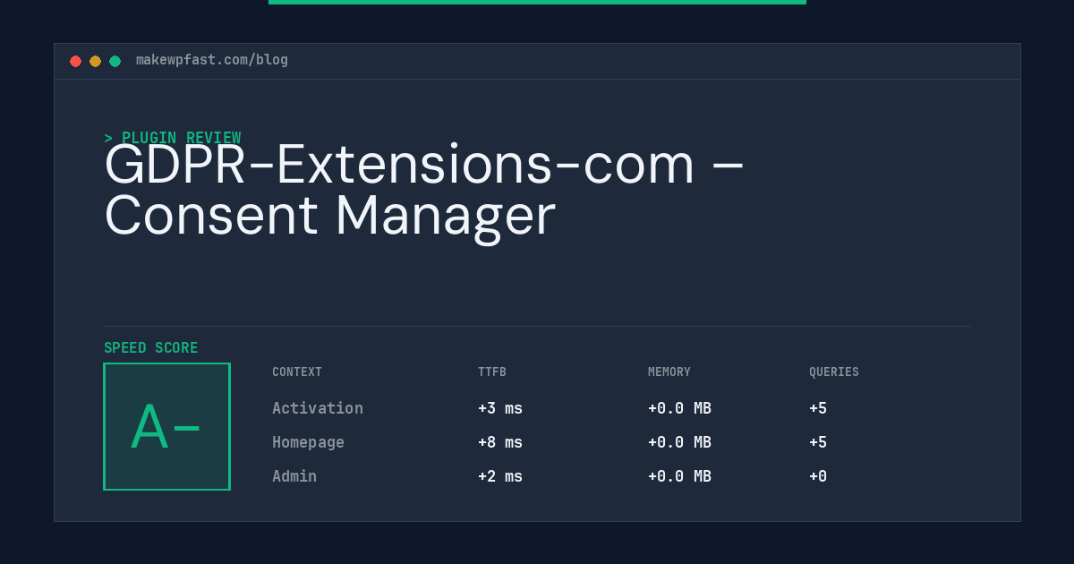 GDPR-Extensions-com – Consent Manager - MakeWPFast