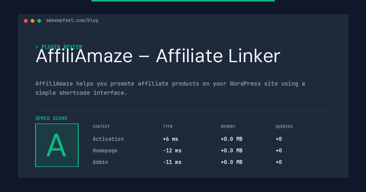 AffiliAmaze – Affiliate Linker - MakeWPFast