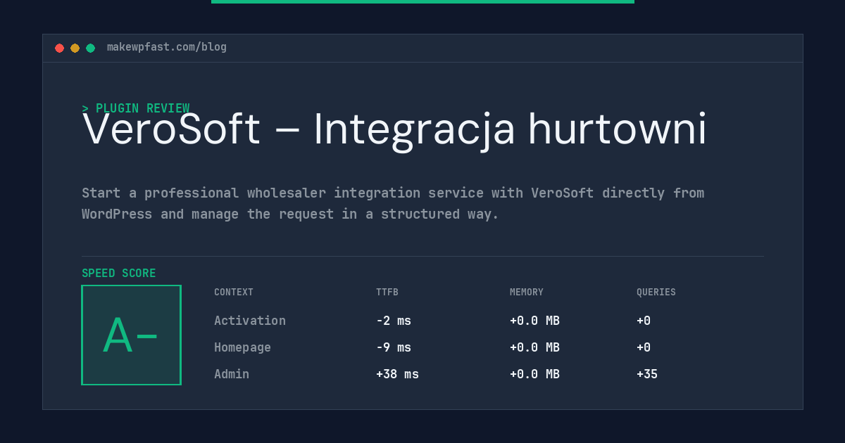 VeroSoft – Integracja hurtowni - MakeWPFast