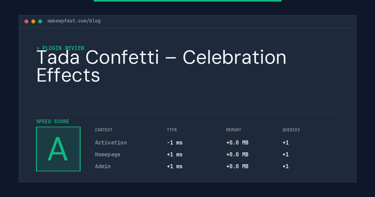 Tada Confetti – Celebration Effects - MakeWPFast