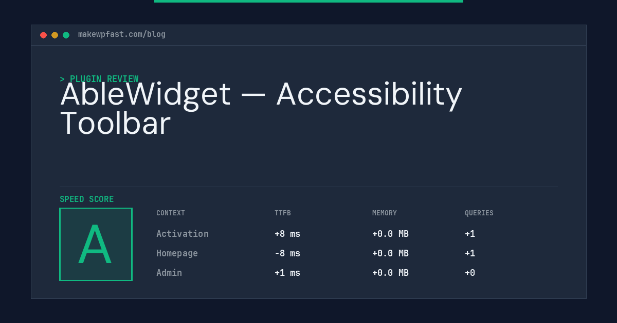 AbleWidget — Accessibility Toolbar - MakeWPFast