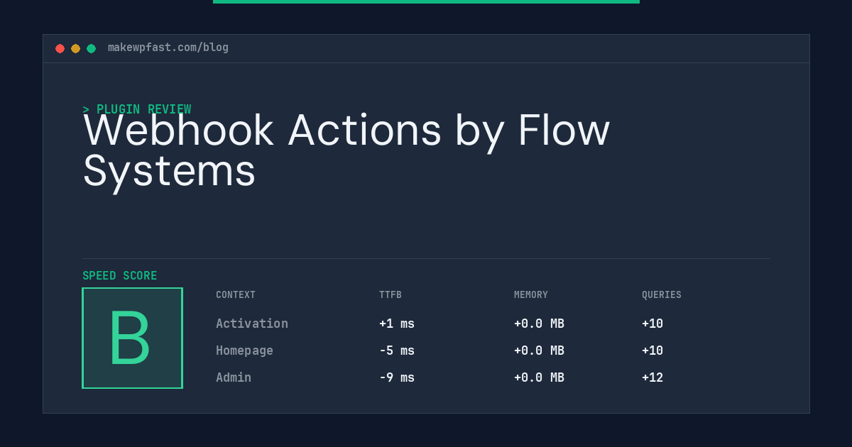 Webhook Actions by Flow Systems - MakeWPFast
