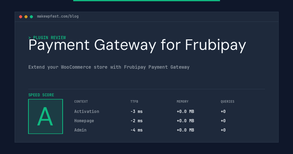Payment Gateway for Frubipay - MakeWPFast