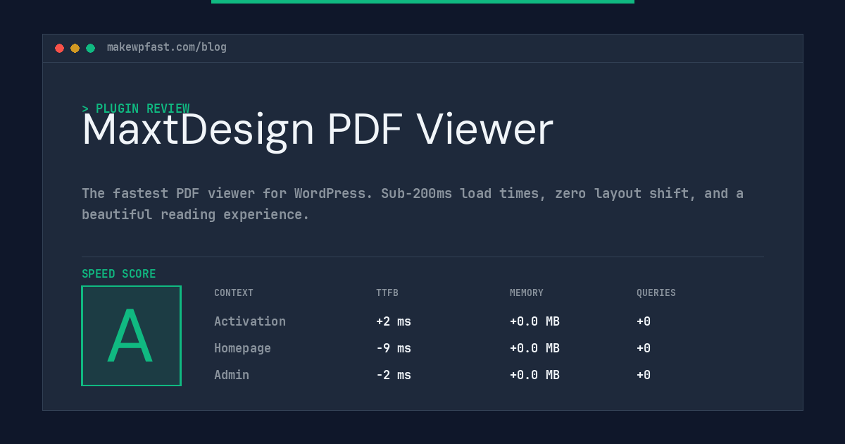MaxtDesign PDF Viewer - MakeWPFast