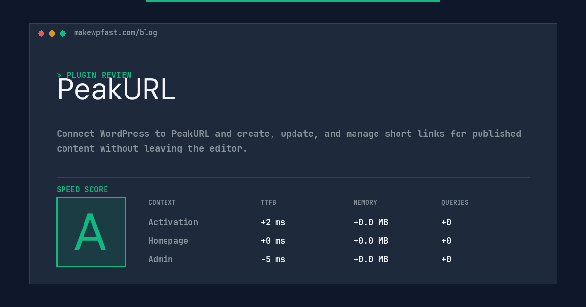 PeakURL - MakeWPFast