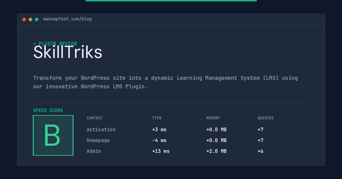 SkillTriks - MakeWPFast