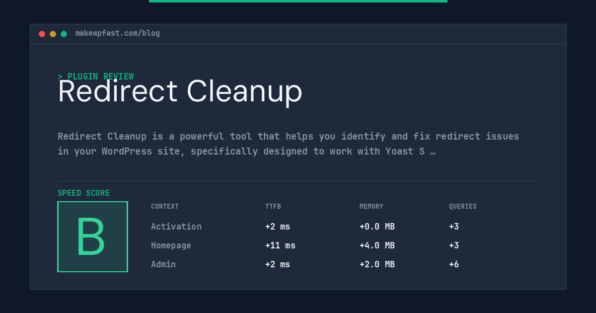 Redirect Cleanup - MakeWPFast