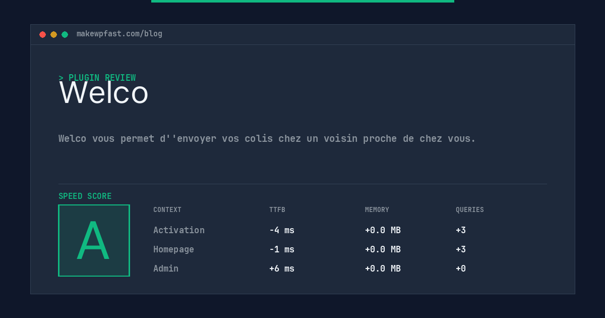 Welco - MakeWPFast