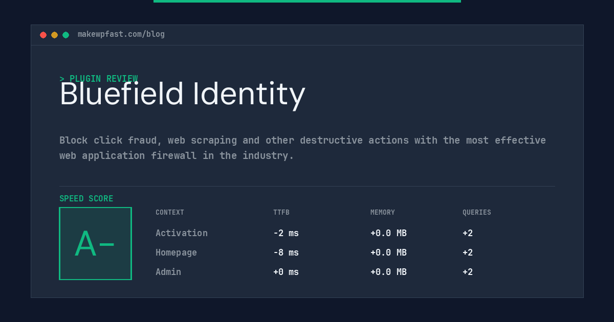 Bluefield Identity - MakeWPFast