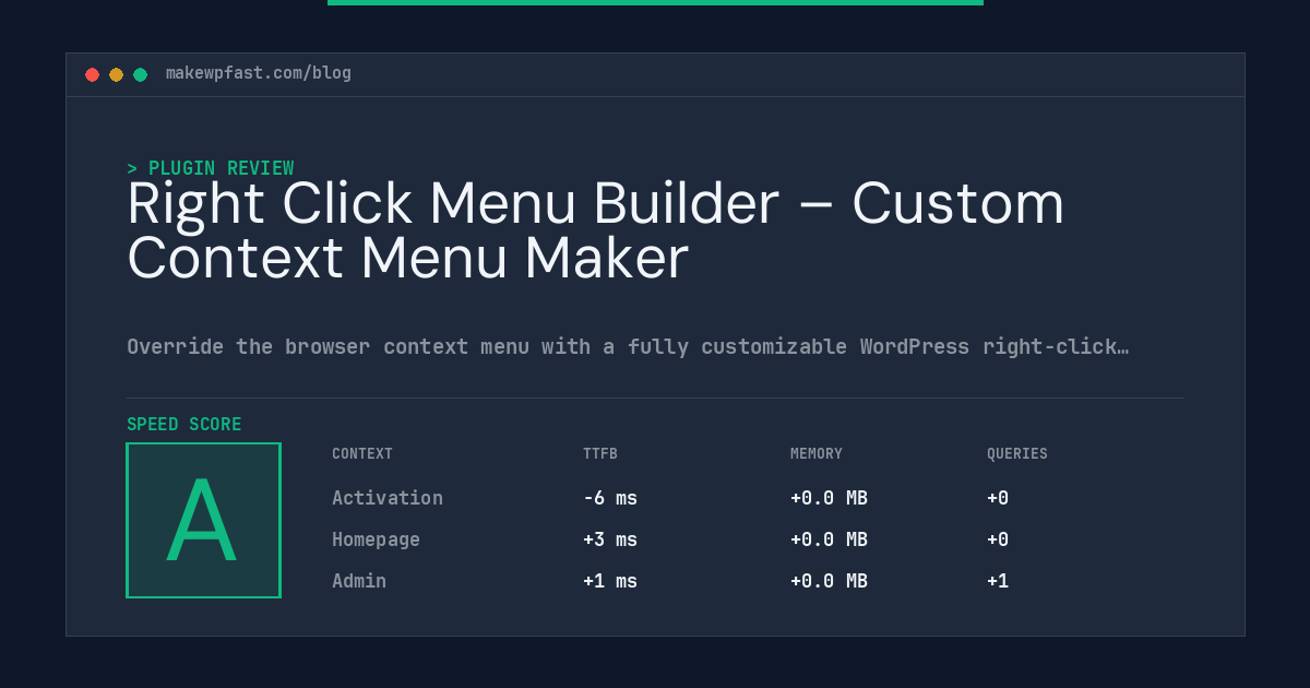 Right Click Menu Builder – Custom Context Menu Maker - MakeWPFast