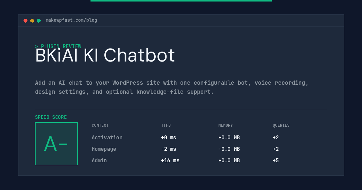 BKiAI KI Chatbot - MakeWPFast