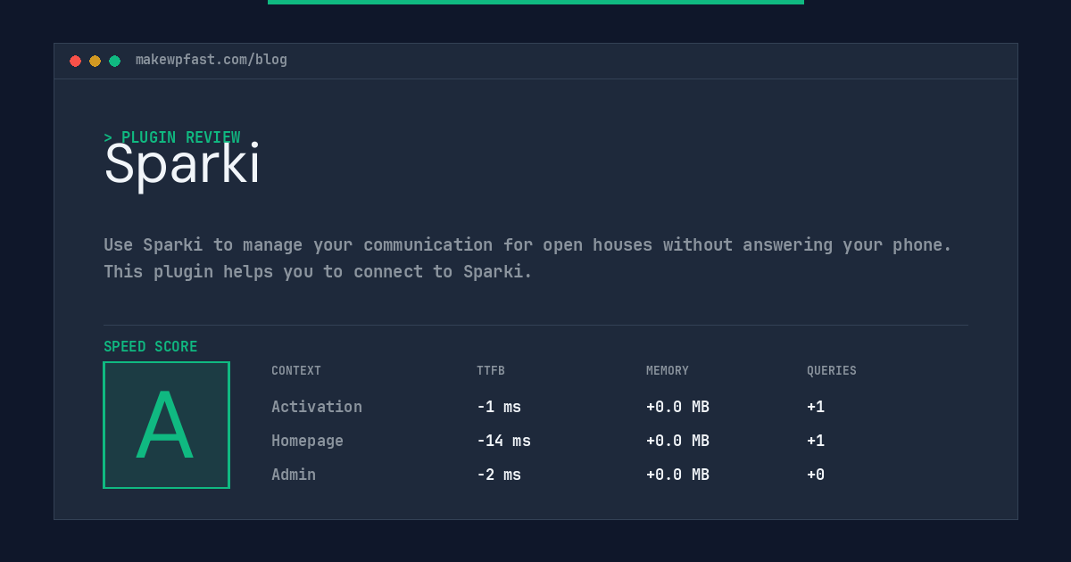Sparki - MakeWPFast