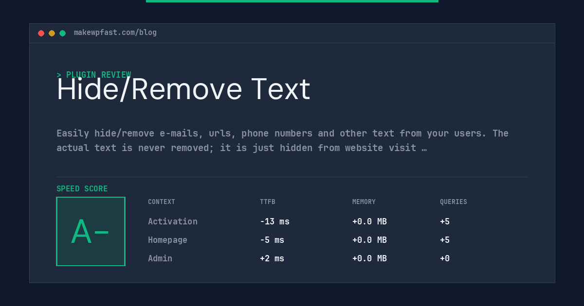 Hide/Remove Text - MakeWPFast